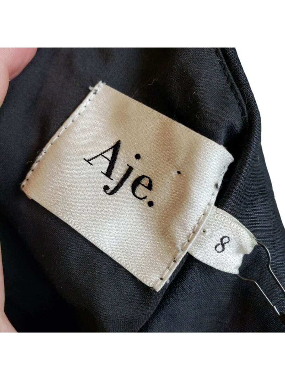 Aje $1498 Black Crystal Ruffle One Shoulder Mini Dress Cocktail Wedding Guest - Picture 5 of 16